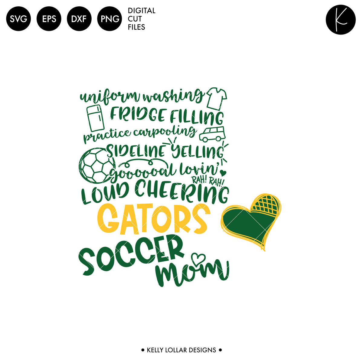 Gators Soccer and Football Bundle | SVG DXF EPS PNG Cut Files