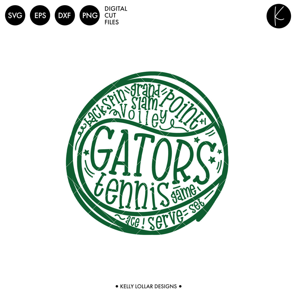 Gators Tennis Bundle | SVG DXF EPS PNG Cut Files