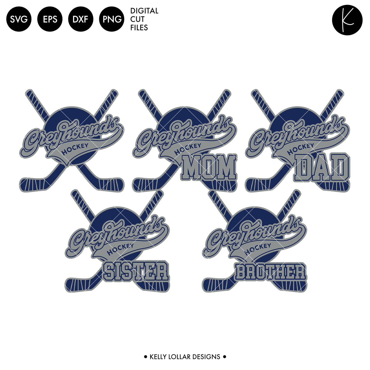 Greyhounds Hockey Bundle | SVG DXF EPS PNG Cut Files