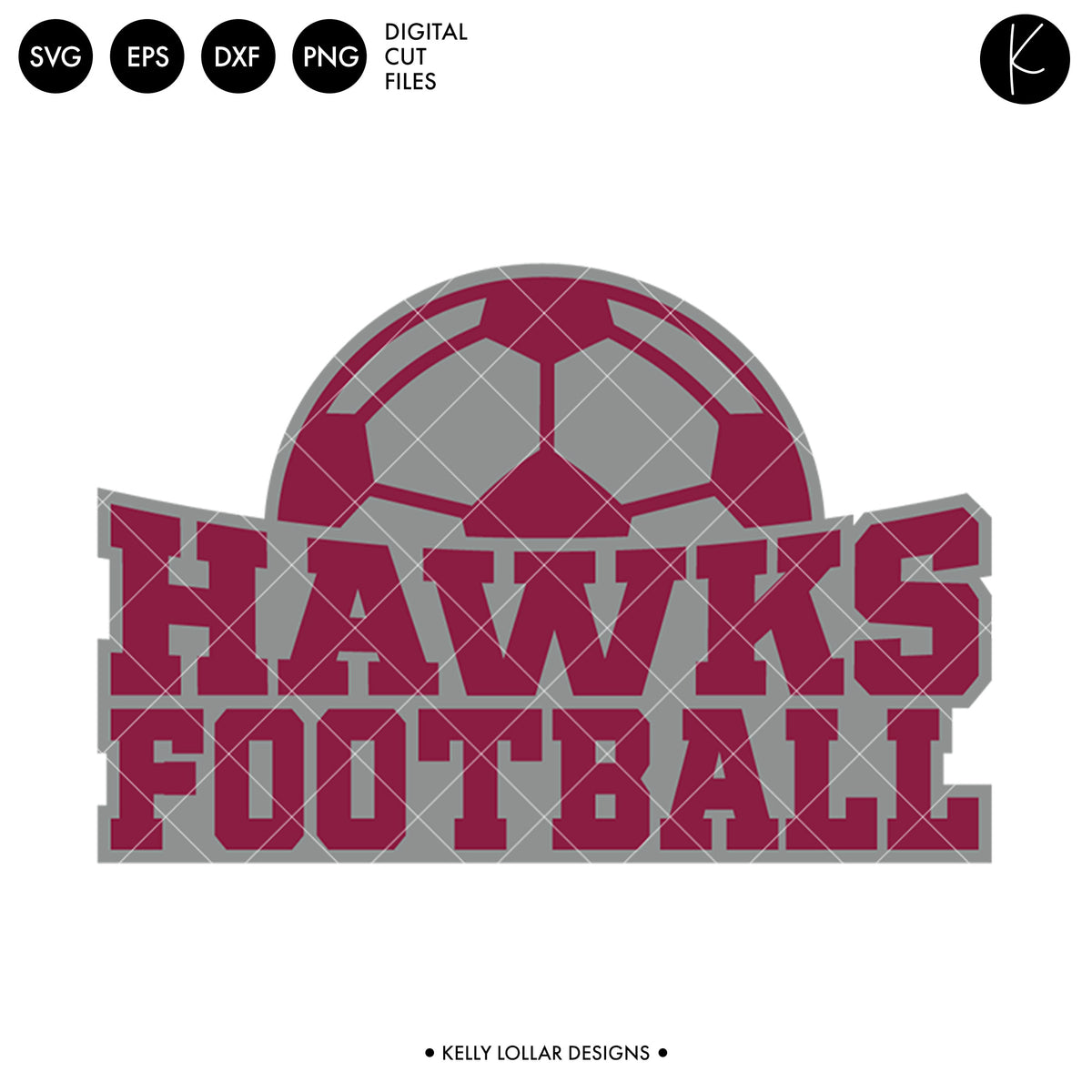 Hawks Soccer and Football Bundle | SVG DXF EPS PNG Cut Files