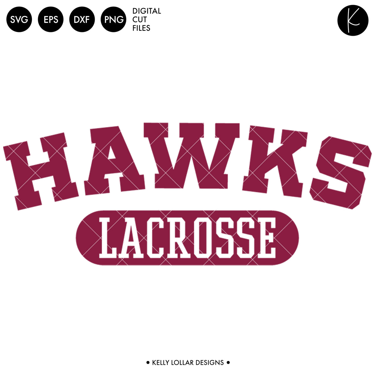 Hawks Lacrosse Bundle | SVG DXF EPS PNG Cut Files