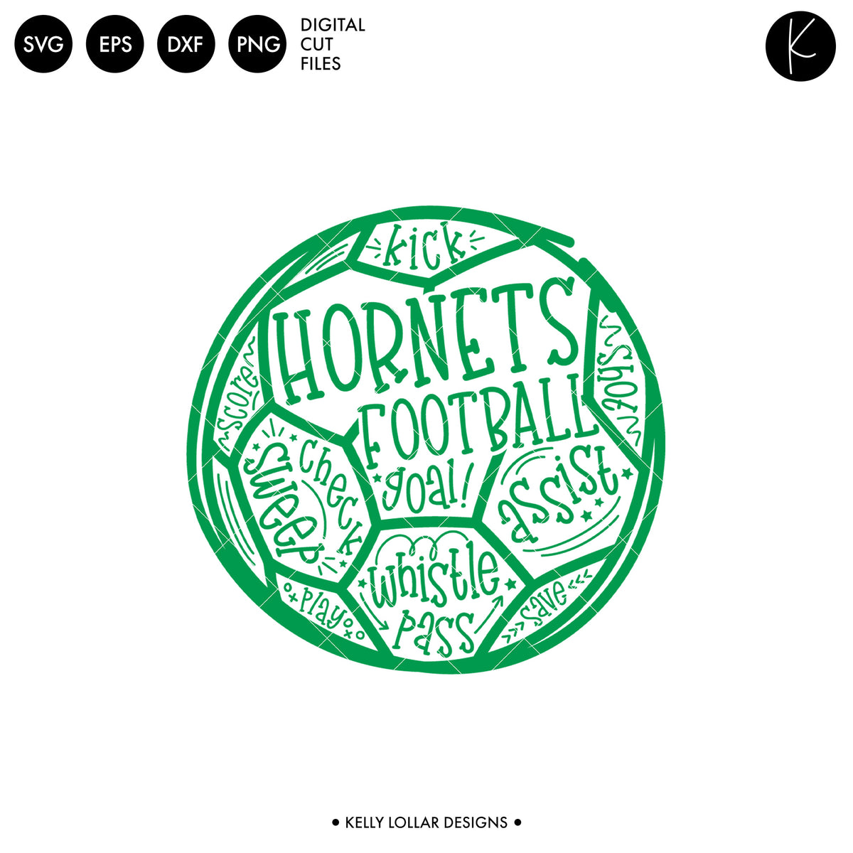 Hornets Soccer and Football Bundle | SVG DXF EPS PNG Cut Files