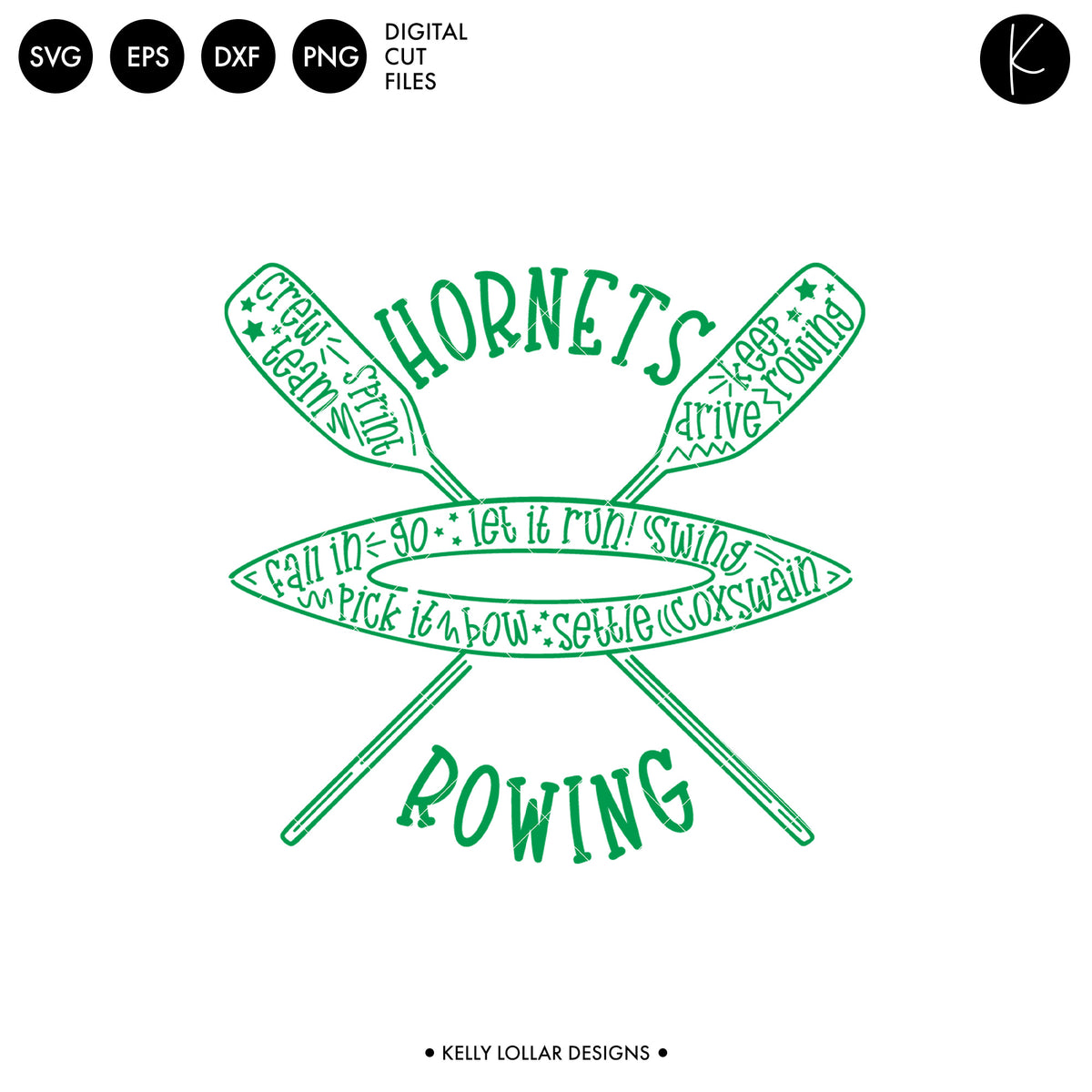 Hornets Rowing Crew Bundle | SVG DXF EPS PNG Cut Files