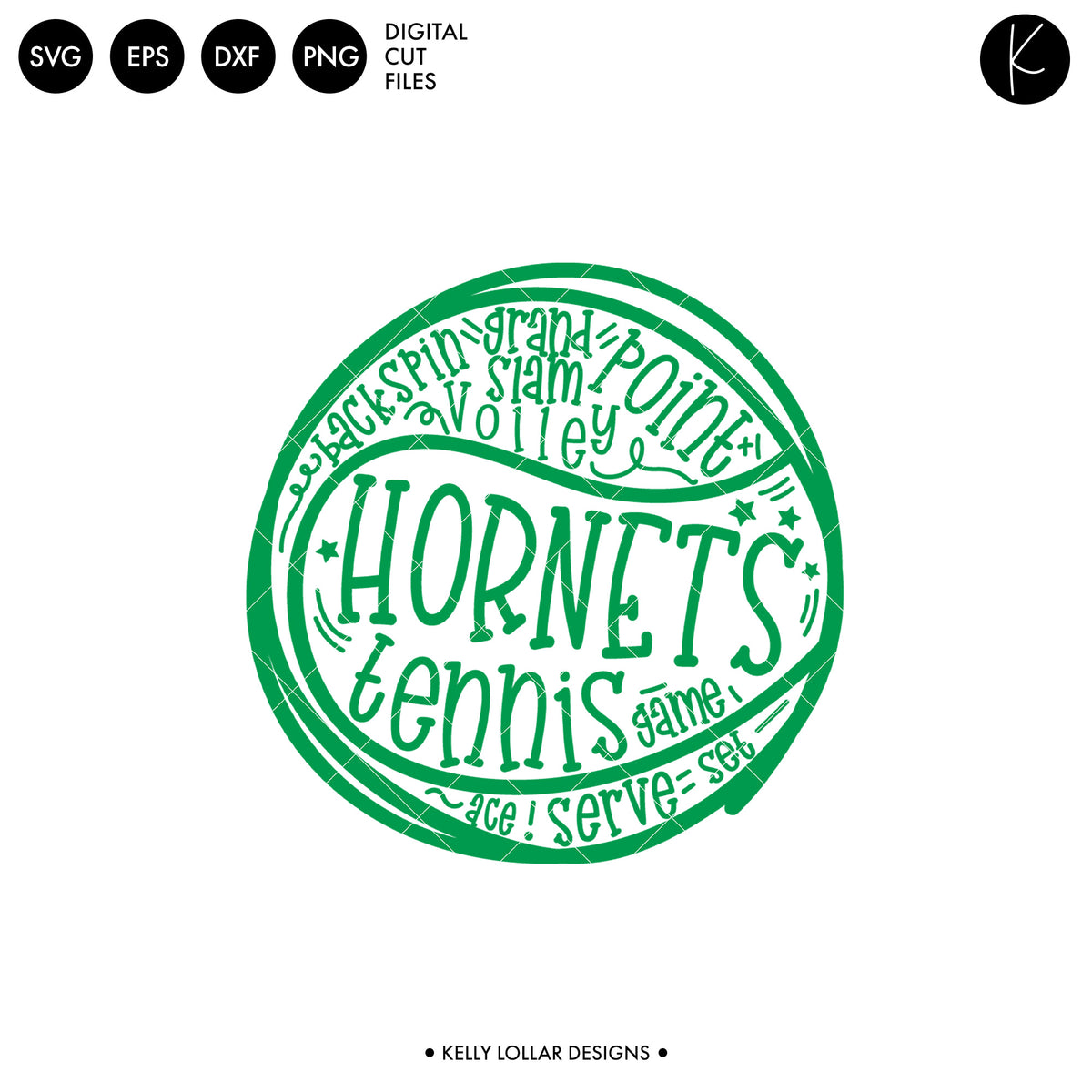 Hornets Tennis Bundle | SVG DXF EPS PNG Cut Files