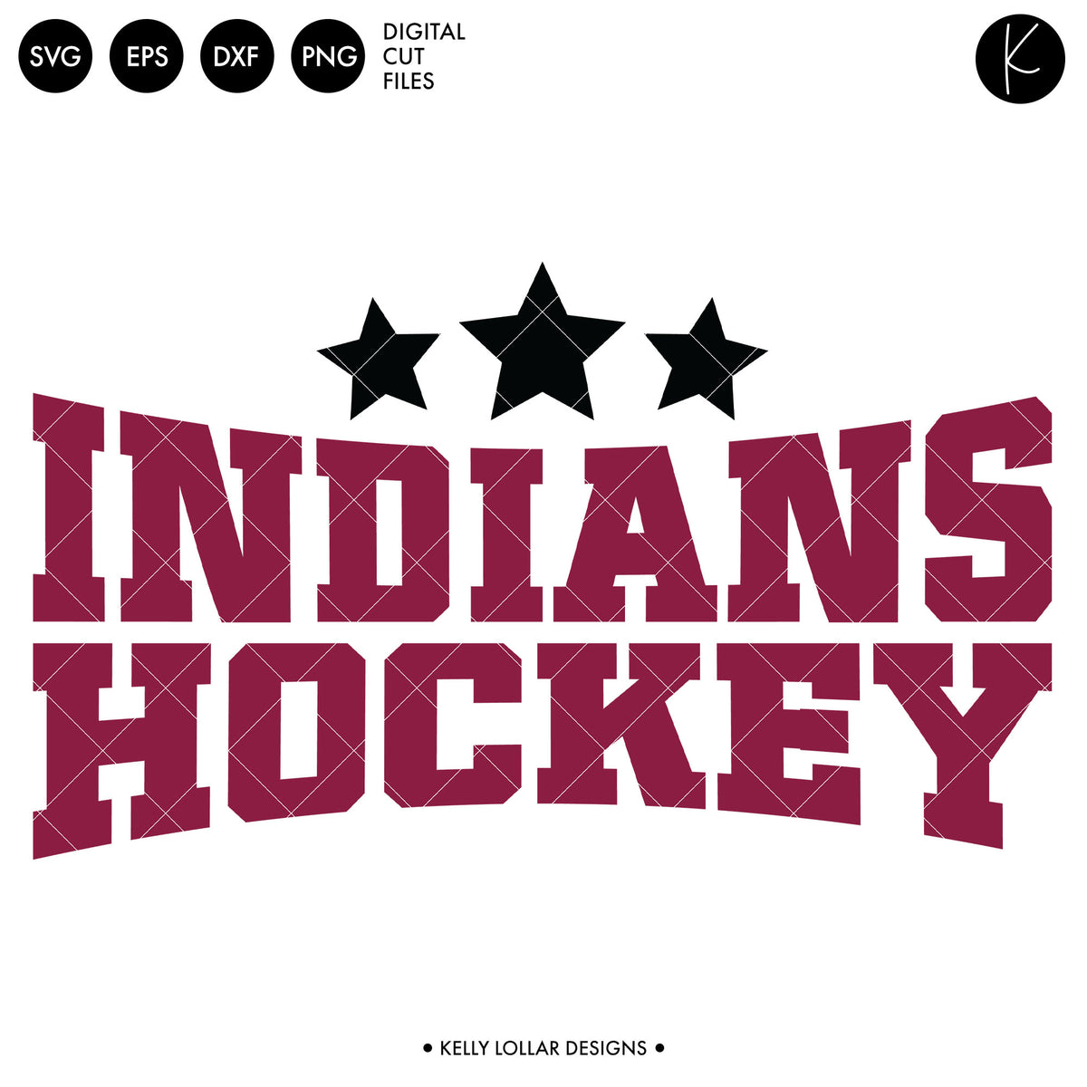 Indians Hockey Bundle | SVG DXF EPS PNG Cut Files