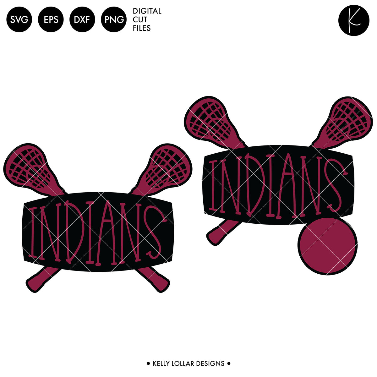 Indians Lacrosse Bundle | SVG DXF EPS PNG Cut Files