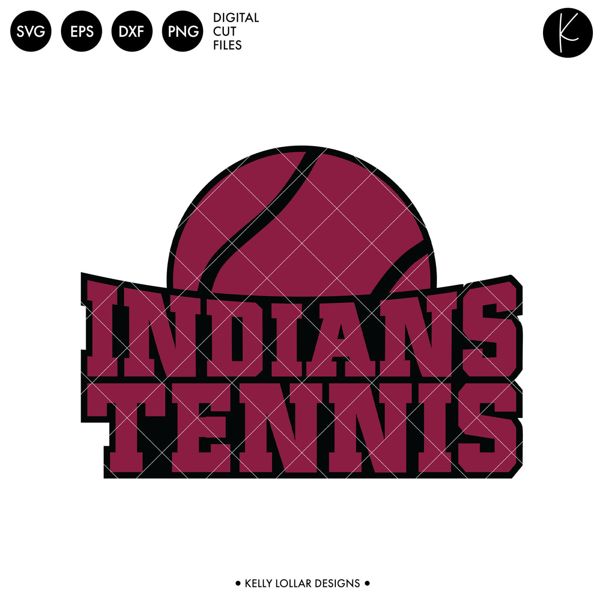 Indians Tennis Bundle | SVG DXF EPS PNG Cut Files