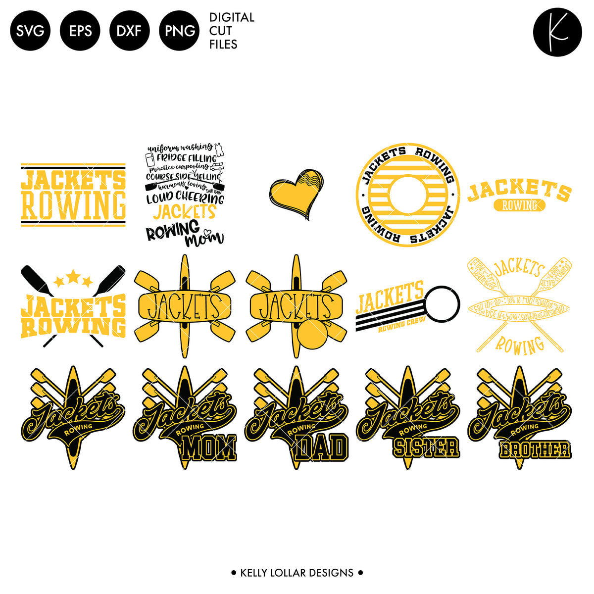 Jackets Rowing Crew Bundle | SVG DXF EPS PNG Cut Files