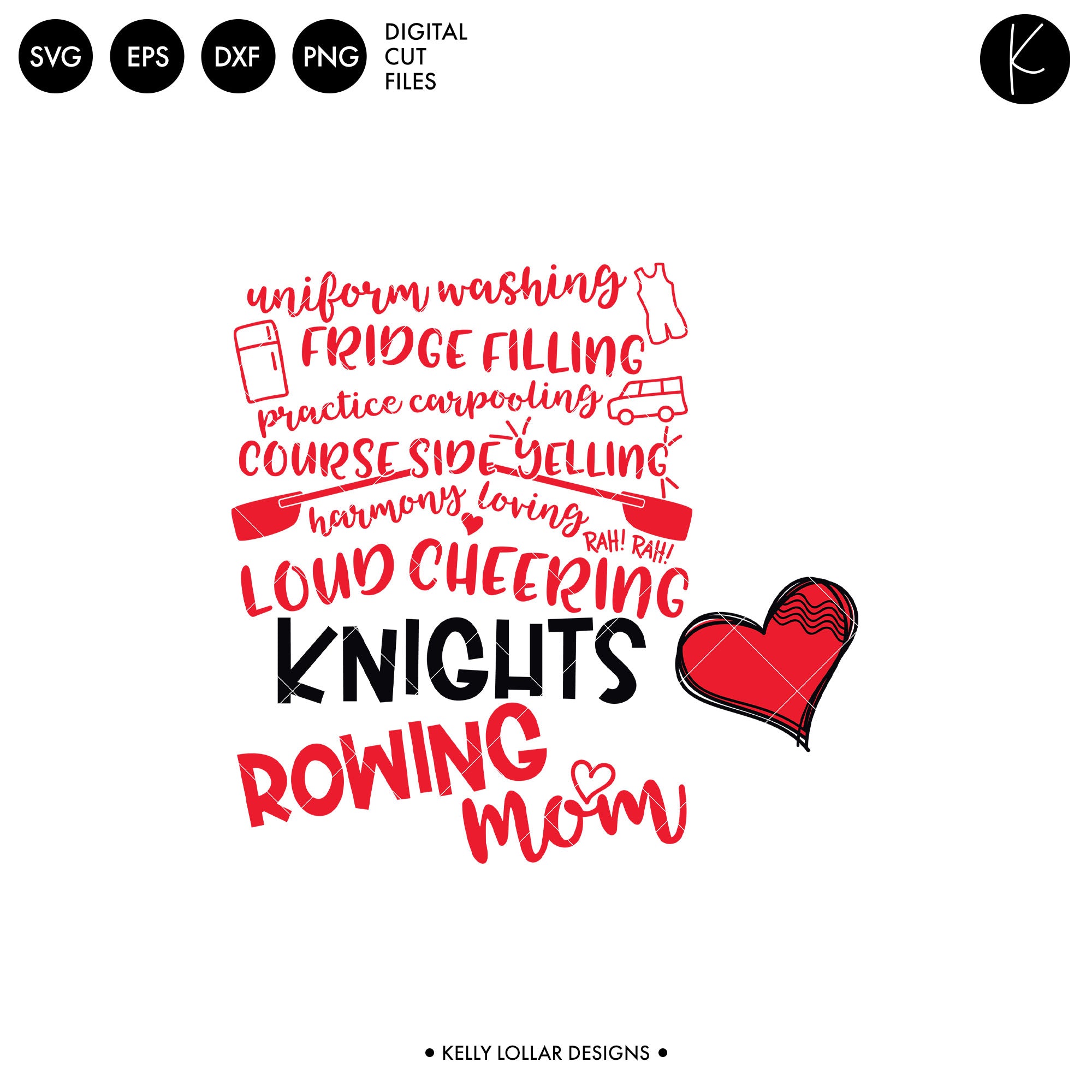 Knights Rowing Crew Bundle | SVG DXF EPS PNG Cut Files - Kelly Lollar ...