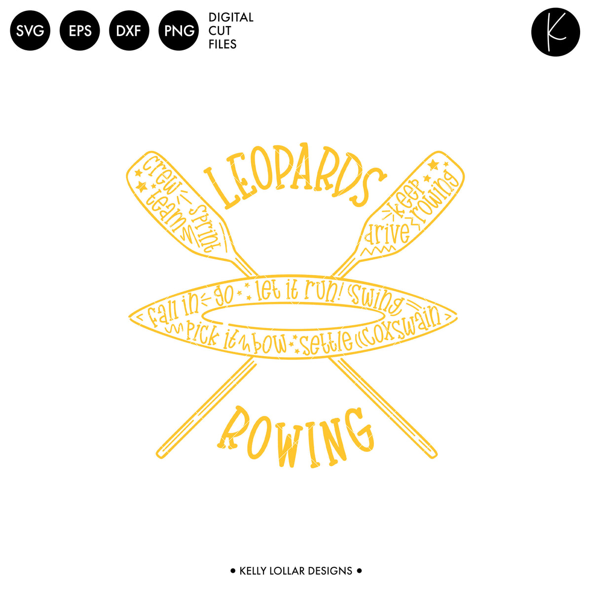 Leopards Rowing Crew Bundle | SVG DXF EPS PNG Cut Files
