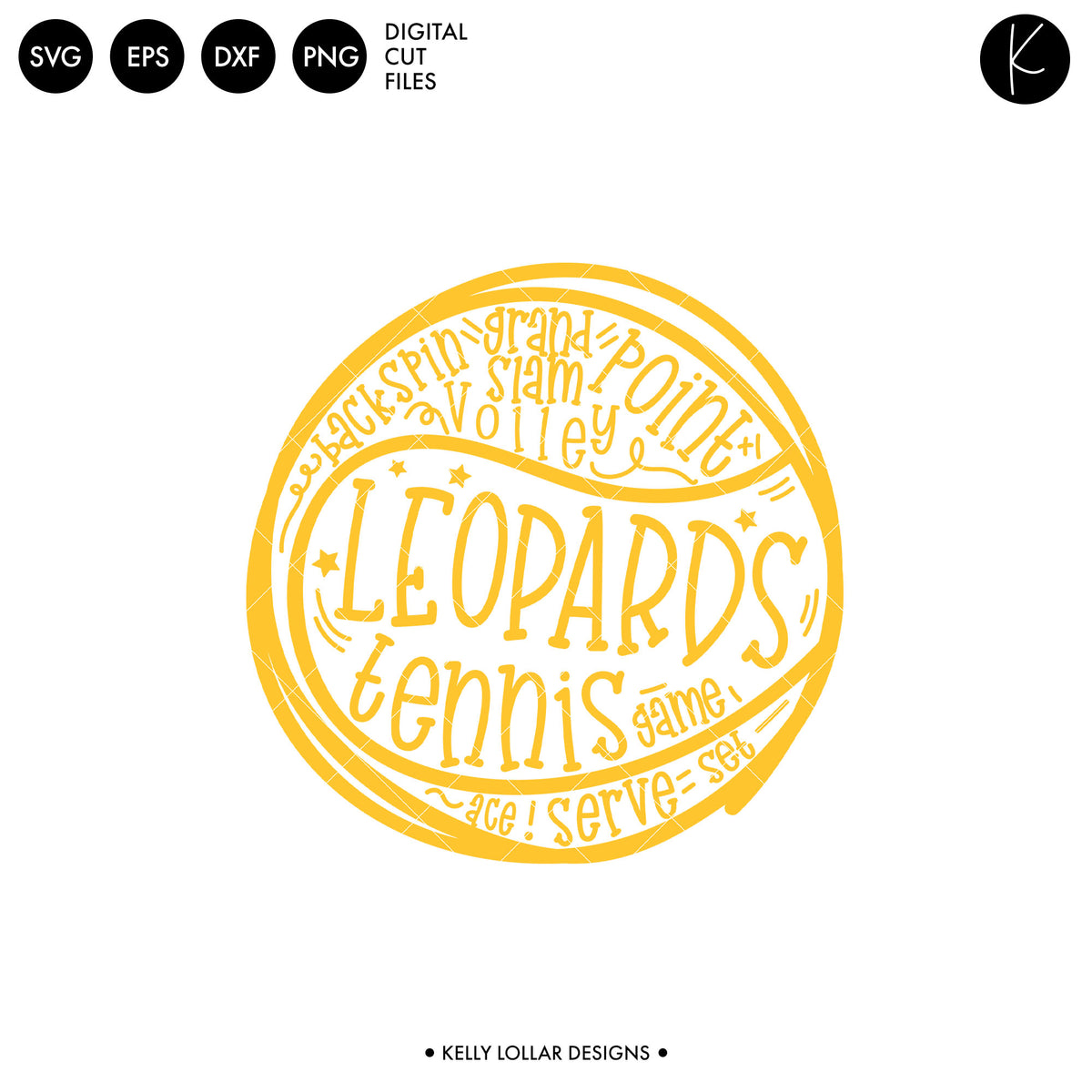 Leopards Tennis Bundle | SVG DXF EPS PNG Cut Files