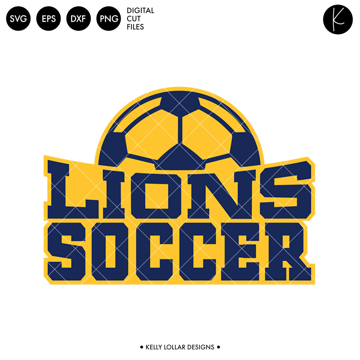 Lions Soccer and Football Bundle | SVG DXF EPS PNG Cut Files