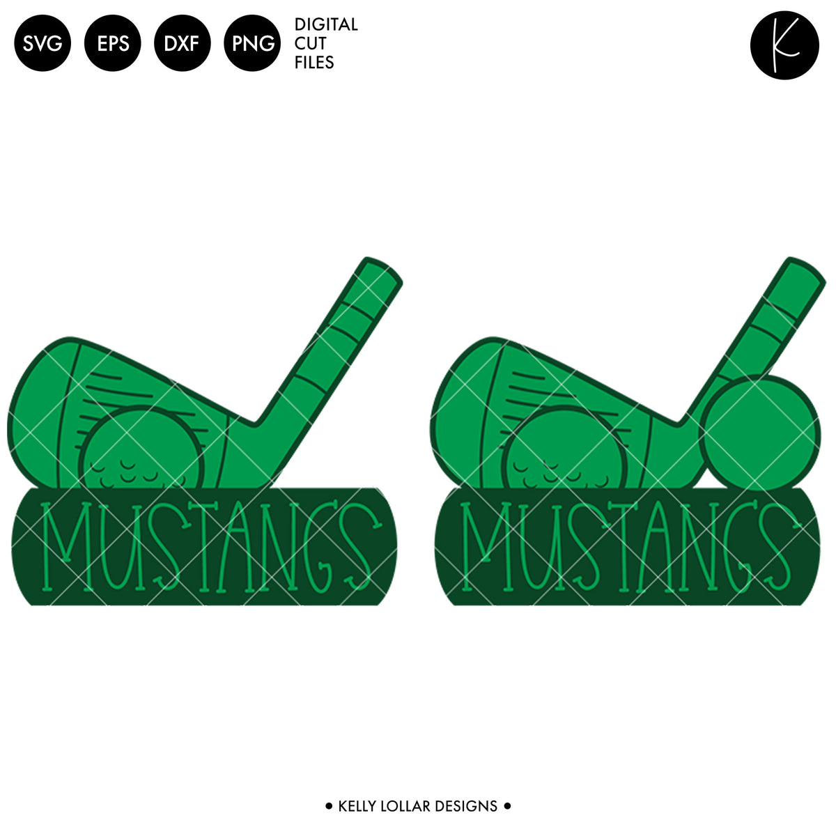 Mustangs Golf Bundle | SVG DXF EPS PNG Cut Files