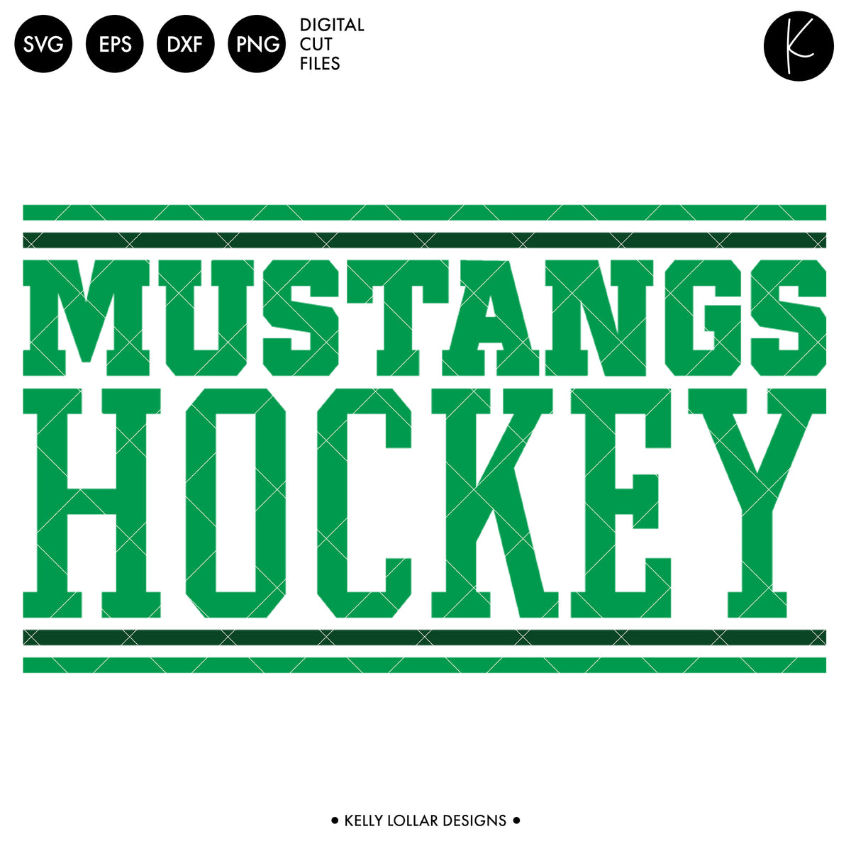 Mustangs Hockey Bundle | SVG DXF EPS PNG Cut Files