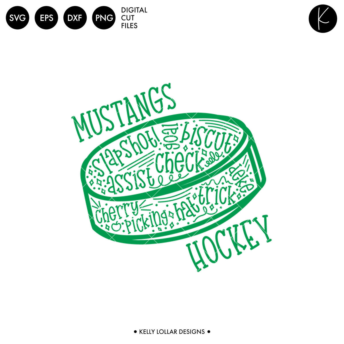 Mustangs Hockey Bundle | SVG DXF EPS PNG Cut Files