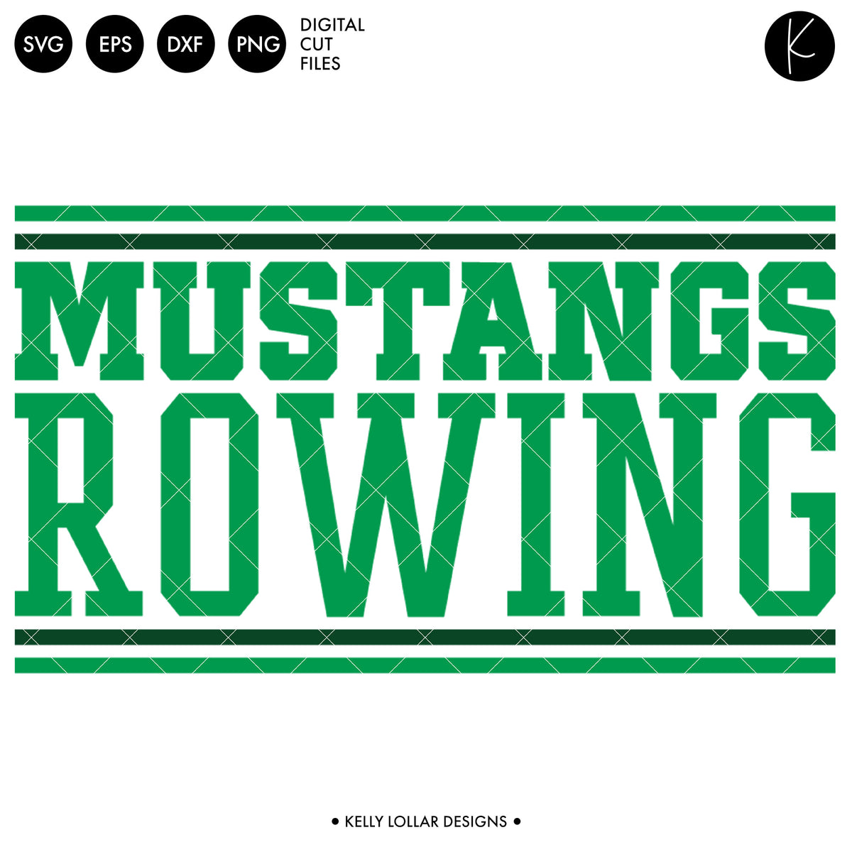 Mustangs Rowing Crew Bundle | SVG DXF EPS PNG Cut Files