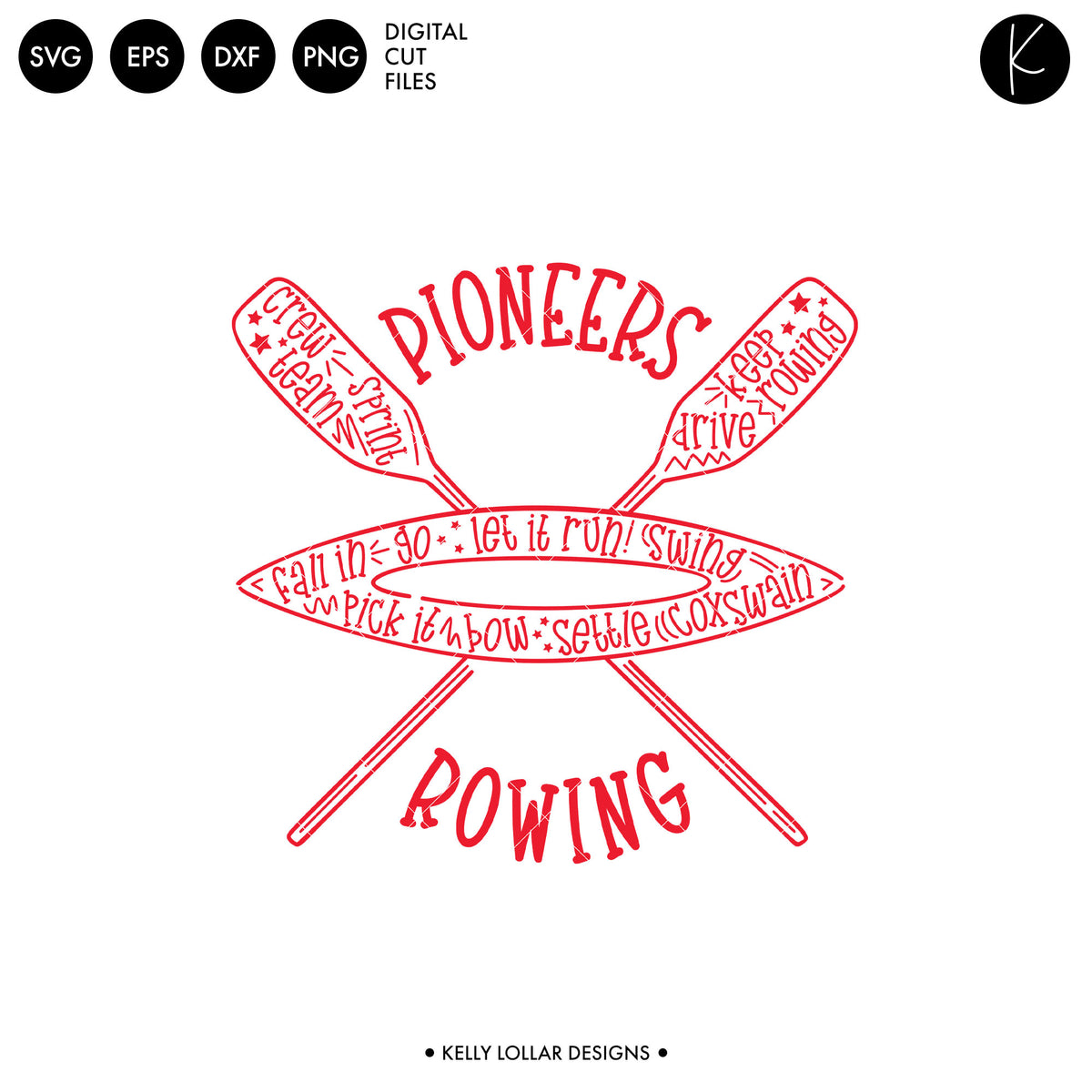 Pioneers Rowing Crew Bundle | SVG DXF EPS PNG Cut Files