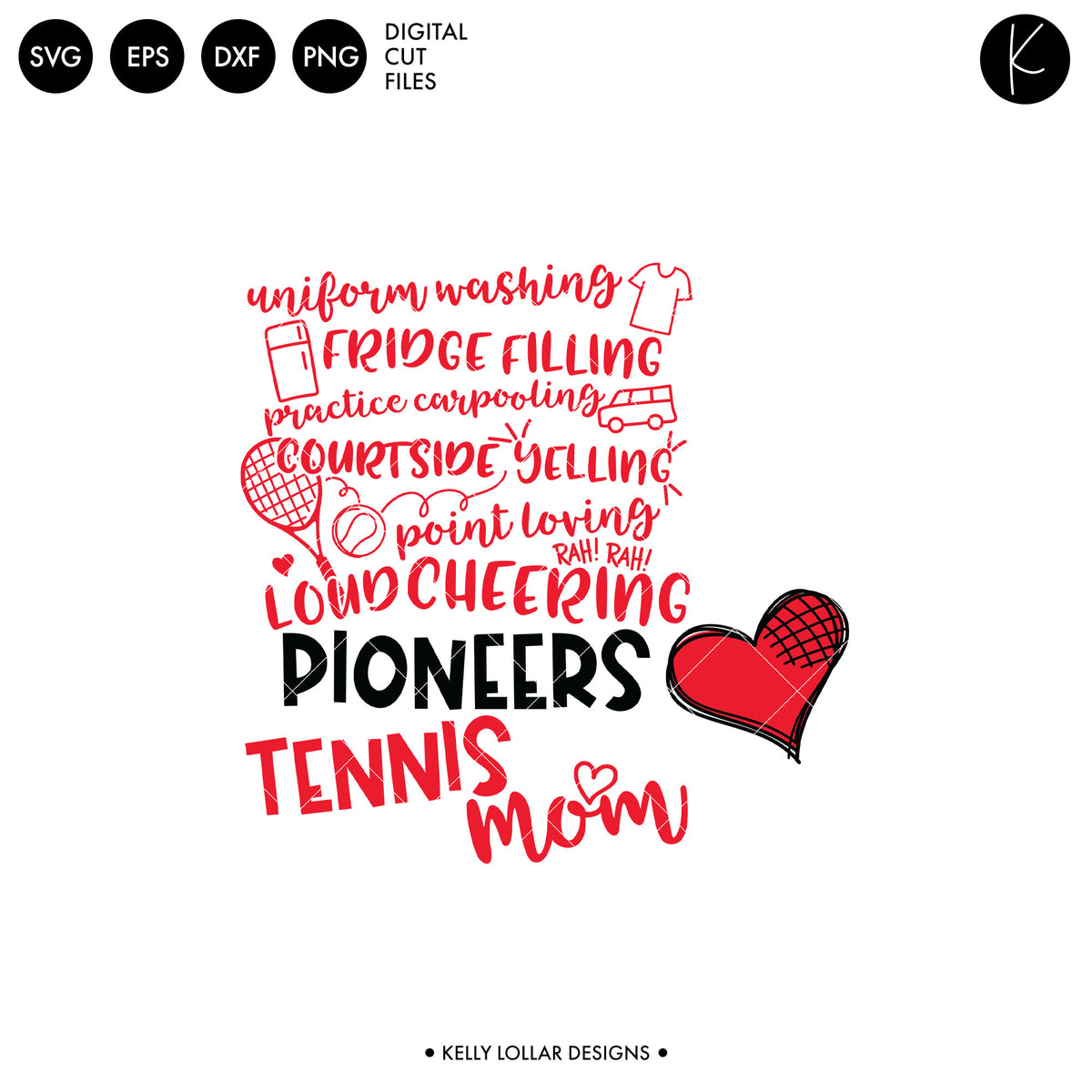 Pioneers Tennis Bundle | SVG DXF EPS PNG Cut Files