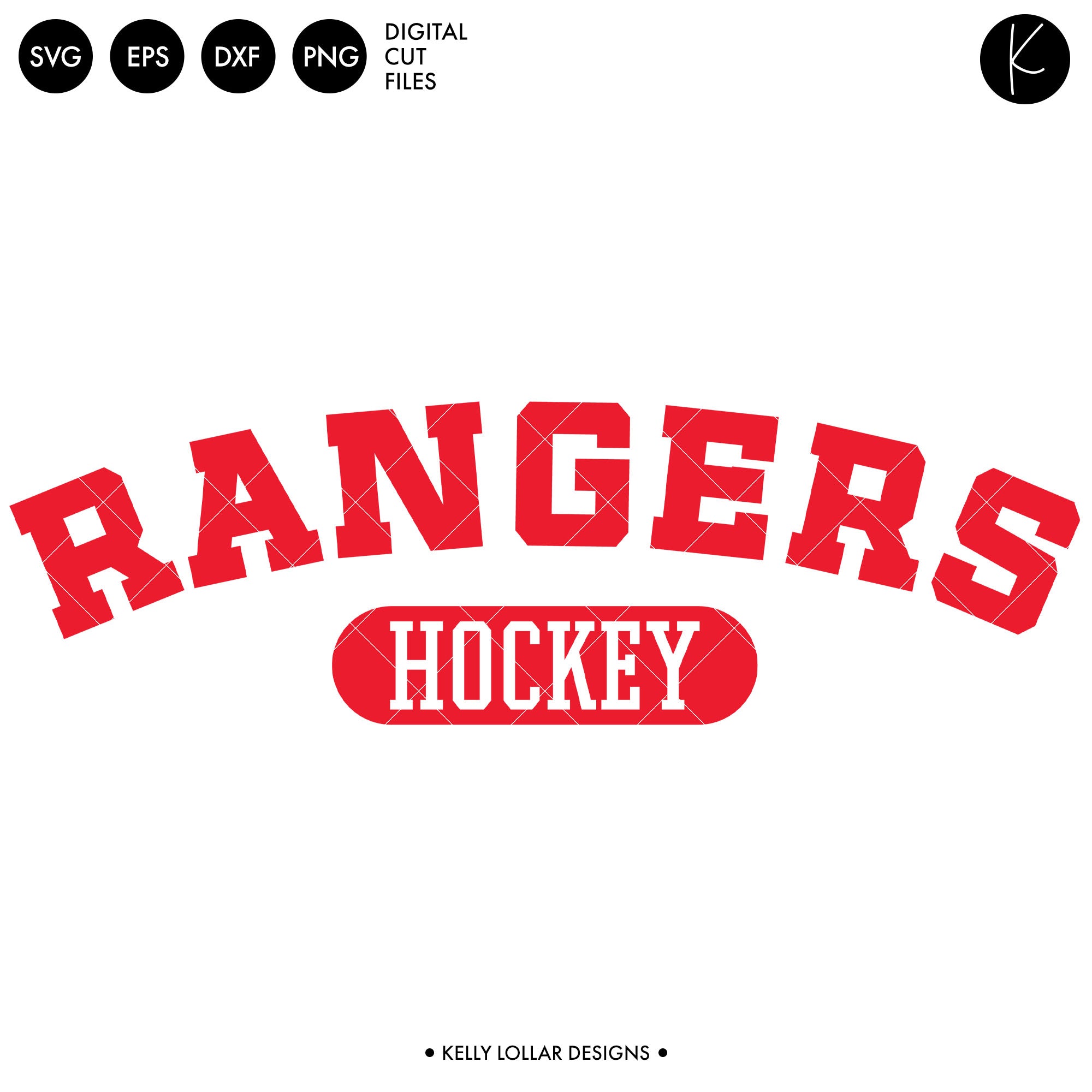 Rangers Hockey Bundle | SVG DXF EPS PNG Cut Files - Kelly Lollar Designs