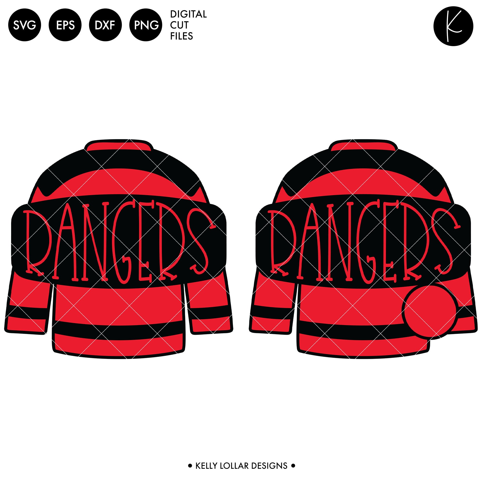 Rangers Hockey Bundle | SVG DXF EPS PNG Cut Files - Kelly Lollar Designs