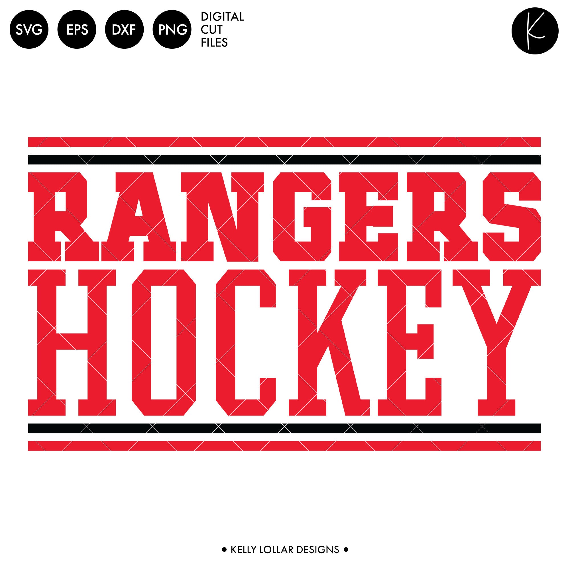 Rangers Hockey Bundle | SVG DXF EPS PNG Cut Files - Kelly Lollar Designs