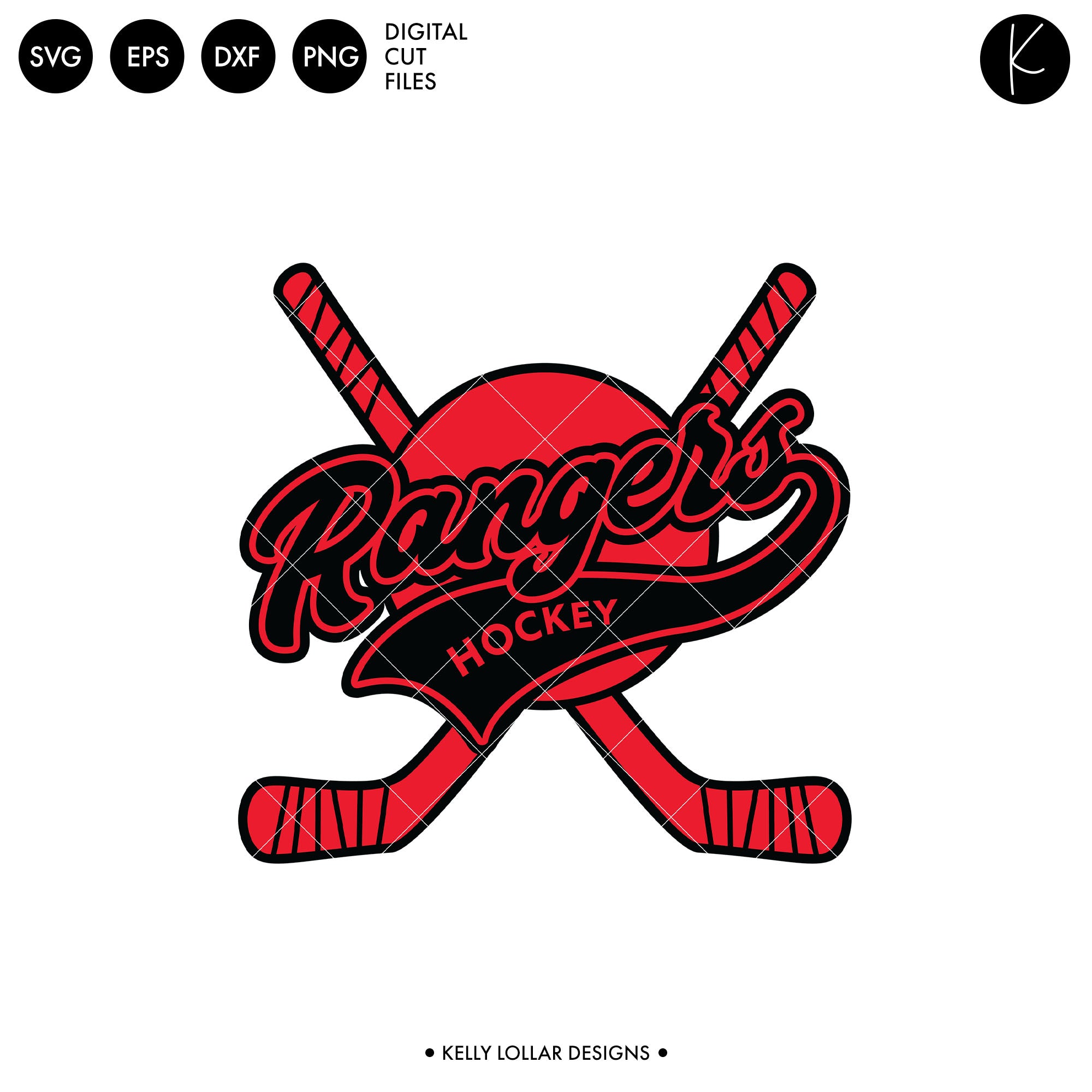 Rangers Hockey Bundle | SVG DXF EPS PNG Cut Files - Kelly Lollar Designs