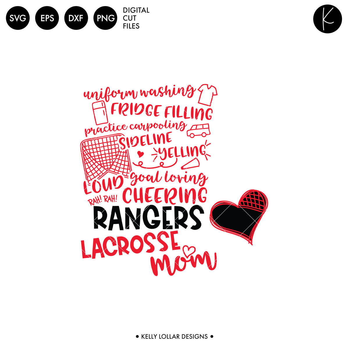 Rangers Lacrosse Bundle | SVG DXF EPS PNG Cut Files