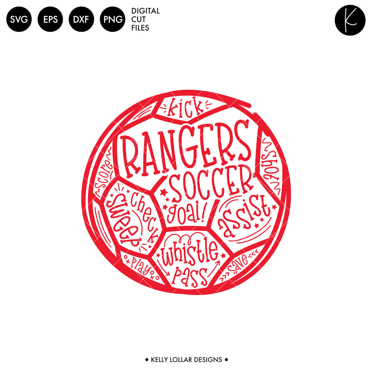 Rangers Soccer and Football Bundle | SVG DXF EPS PNG Cut Files