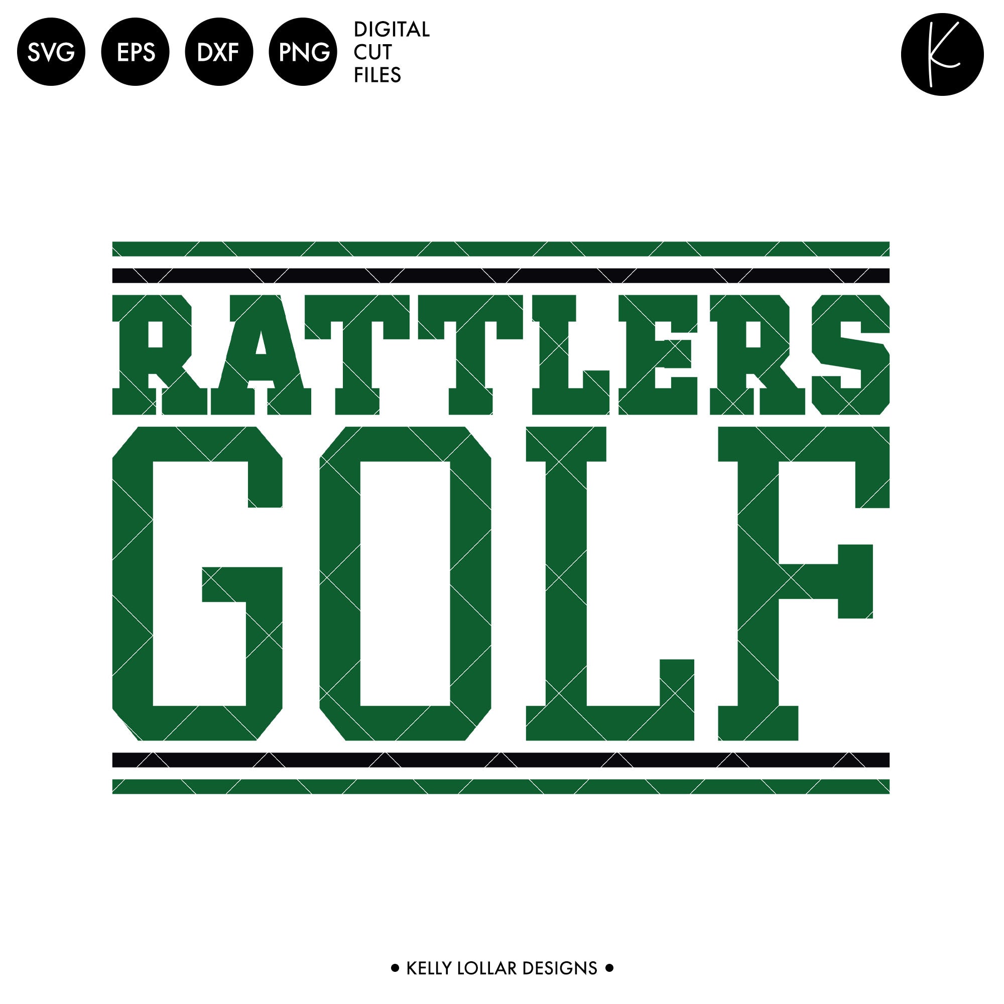 Texas Rattlers R Vector File Rattlers Golf Bundle | SVG DXF EPS PNG Cut Files - Kelly Lollar Designs
