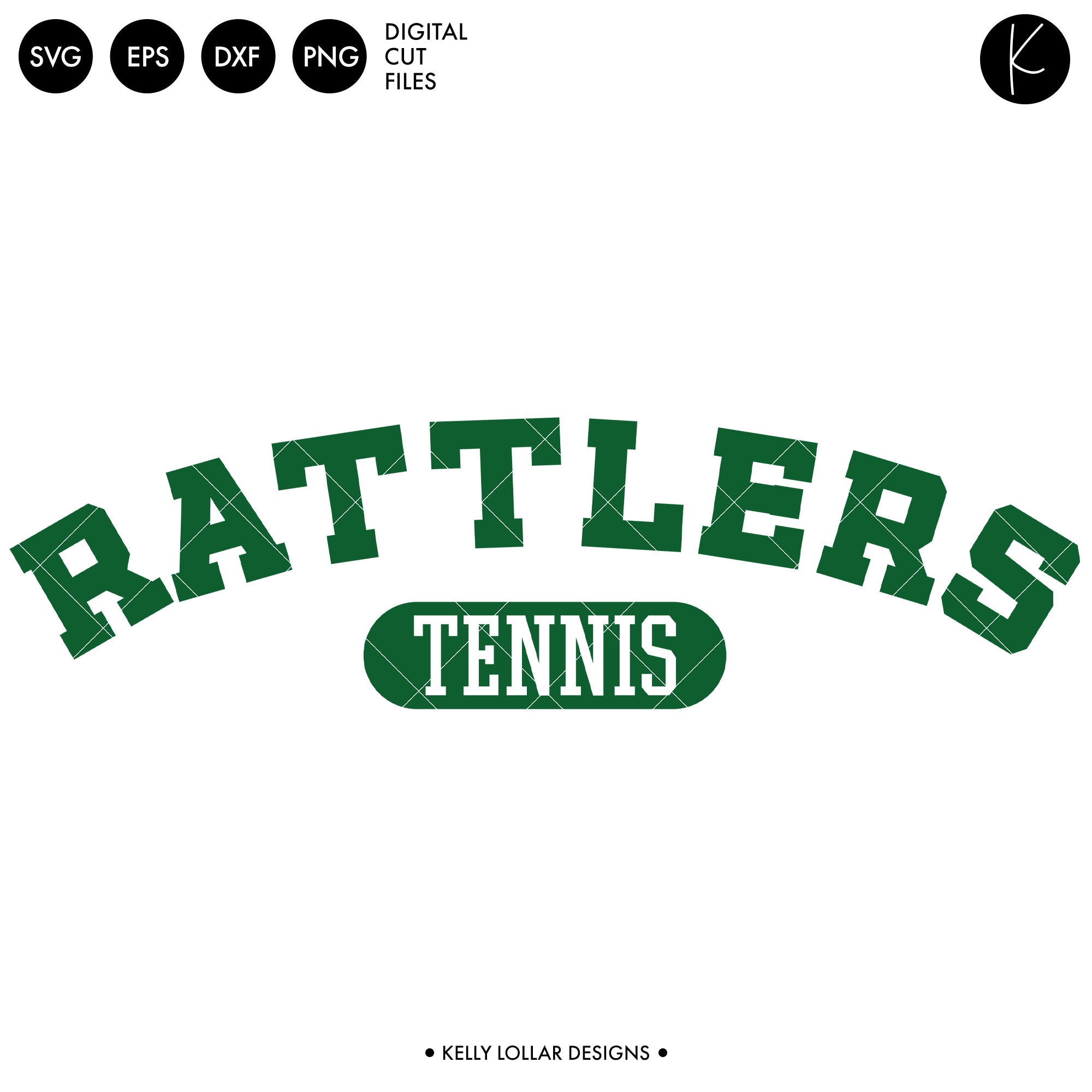 Rusty Rattler Logo Design Rattlers Tennis Bundle | SVG DXF EPS PNG Cut Files - Kelly Lollar Designs