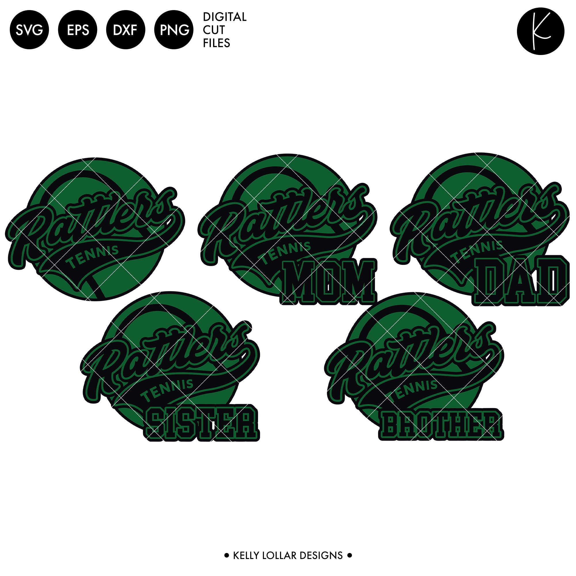 Texas Rattlers R Vector File Rattlers Tennis Bundle | SVG DXF EPS PNG Cut Files - Kelly Lollar Designs