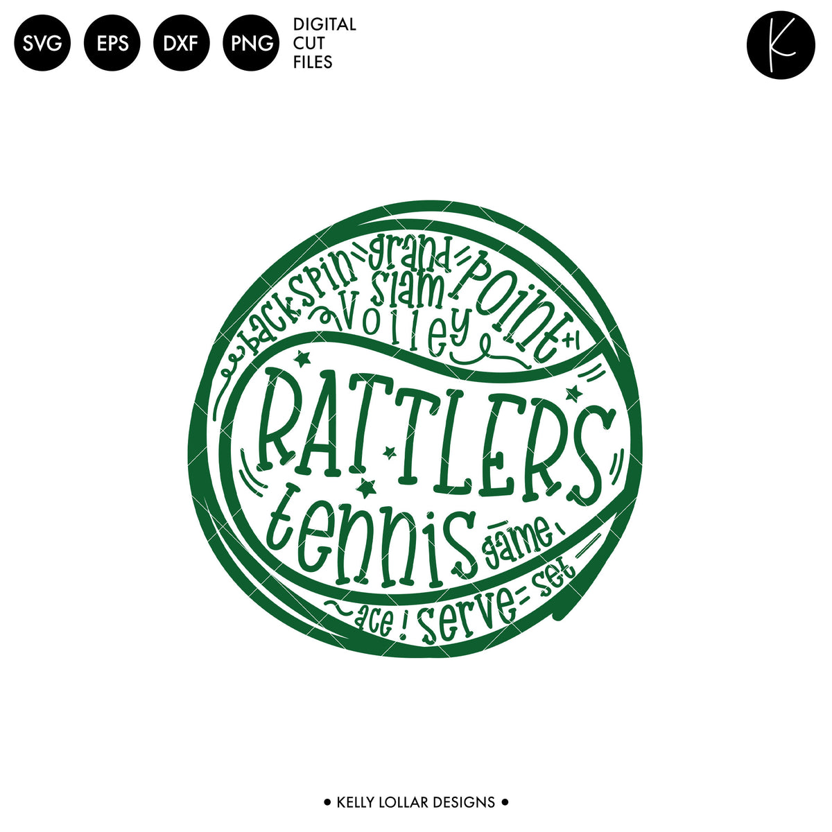 Rattlers Tennis Bundle | SVG DXF EPS PNG Cut Files
