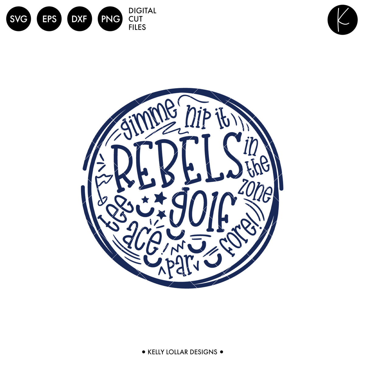 Rebels Golf Bundle | SVG DXF EPS PNG Cut Files