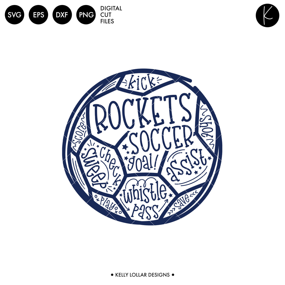 Rockets Soccer and Football Bundle | SVG DXF EPS PNG Cut Files