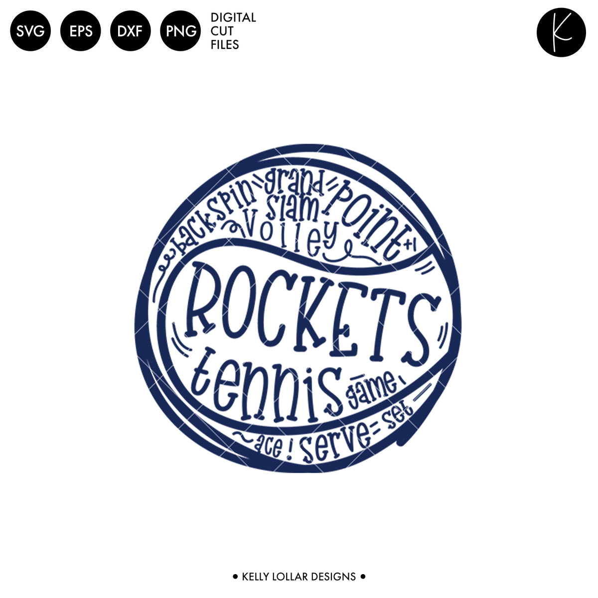 Rockets Tennis Bundle | SVG DXF EPS PNG Cut Files