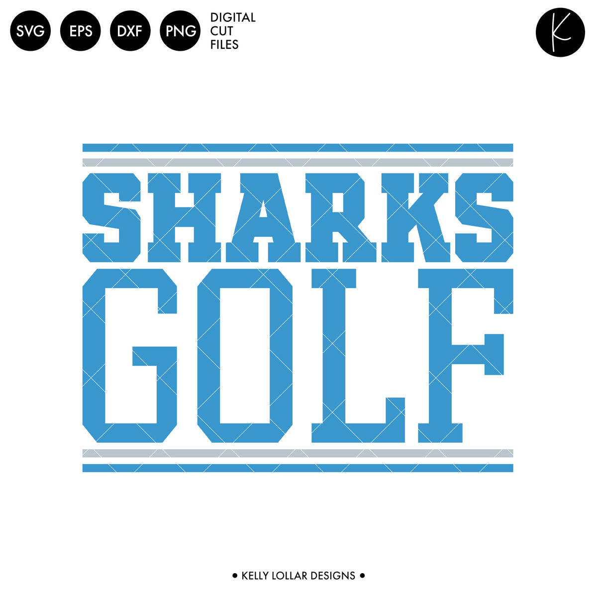 Sharks Golf Bundle | SVG DXF EPS PNG Cut Files