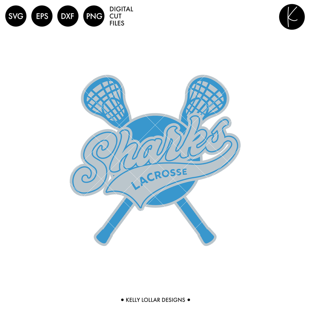 Sharks Lacrosse Bundle | SVG DXF EPS PNG Cut Files