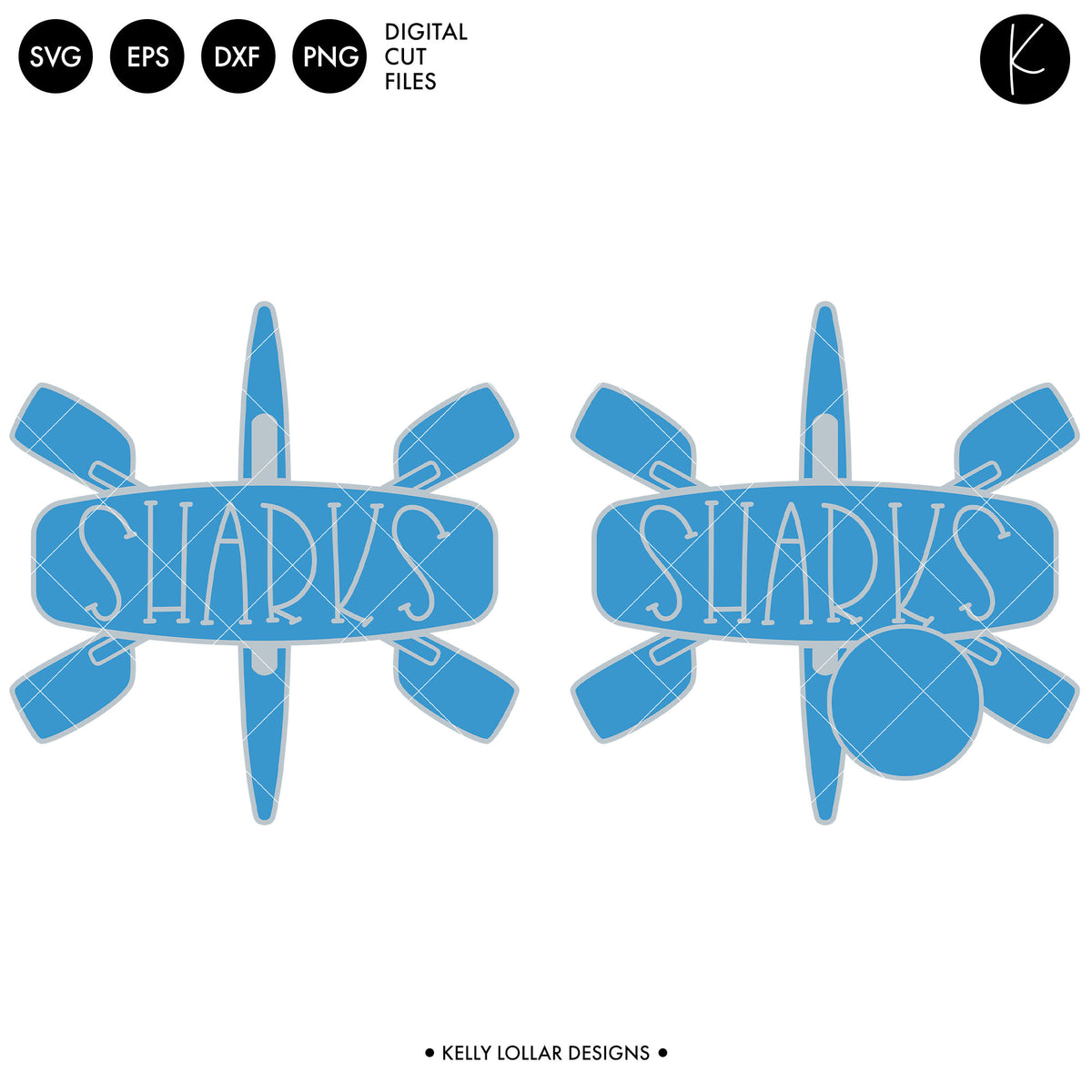 Sharks Rowing Crew Bundle | SVG DXF EPS PNG Cut Files