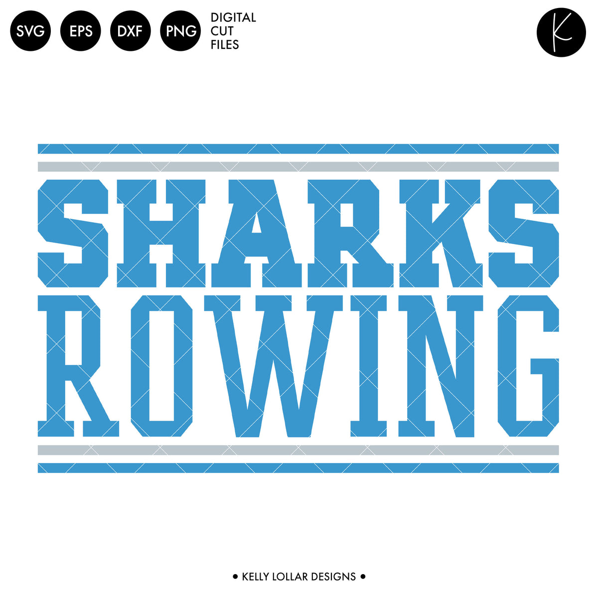 Sharks Rowing Crew Bundle | SVG DXF EPS PNG Cut Files