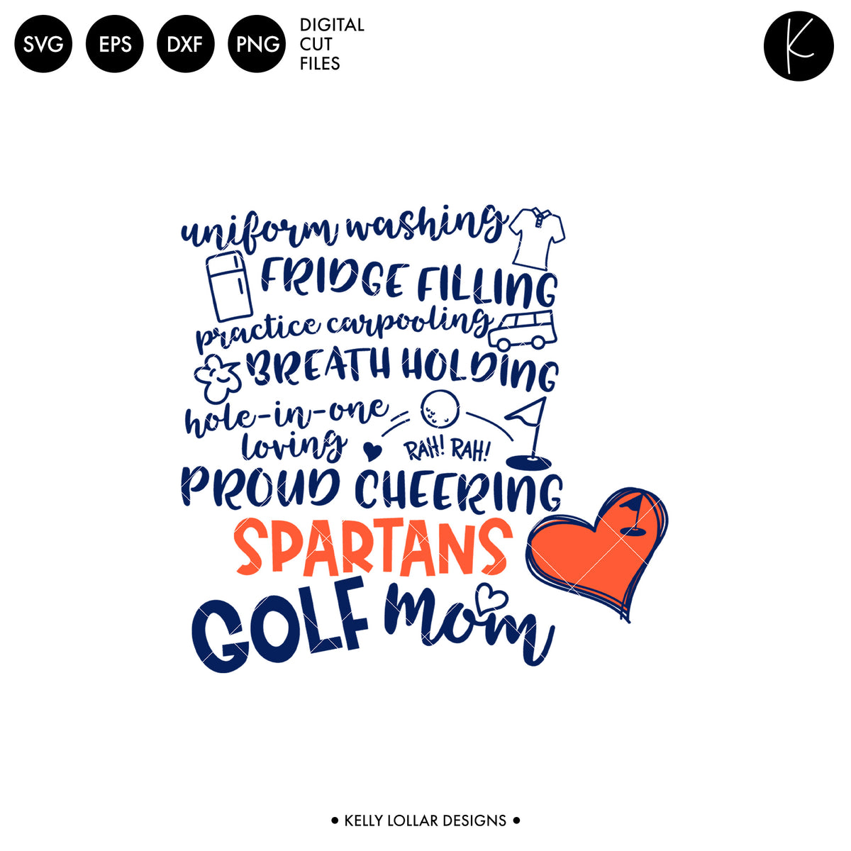 Spartans Golf Bundle | SVG DXF EPS PNG Cut Files