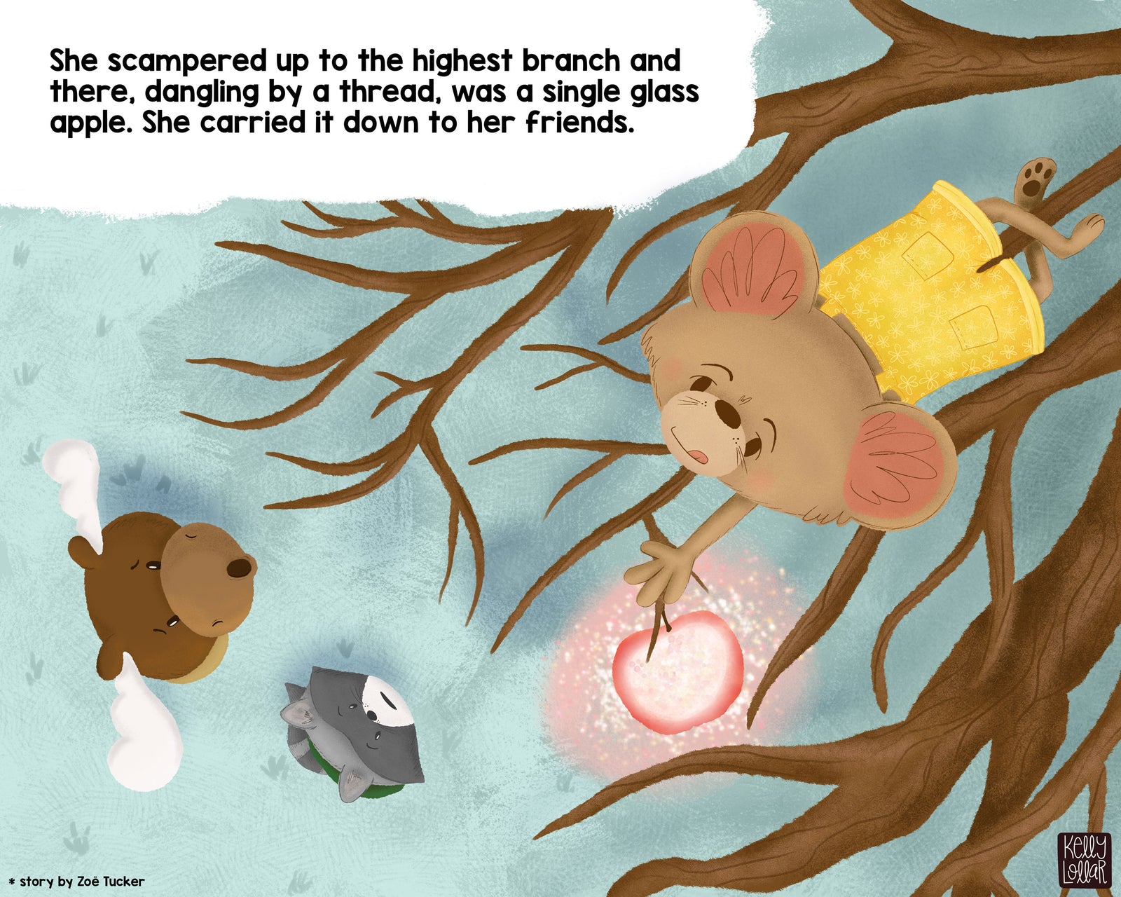 MATS Illustrating Children's Books The Enchanted Apple Single Page by Kelly Lollar