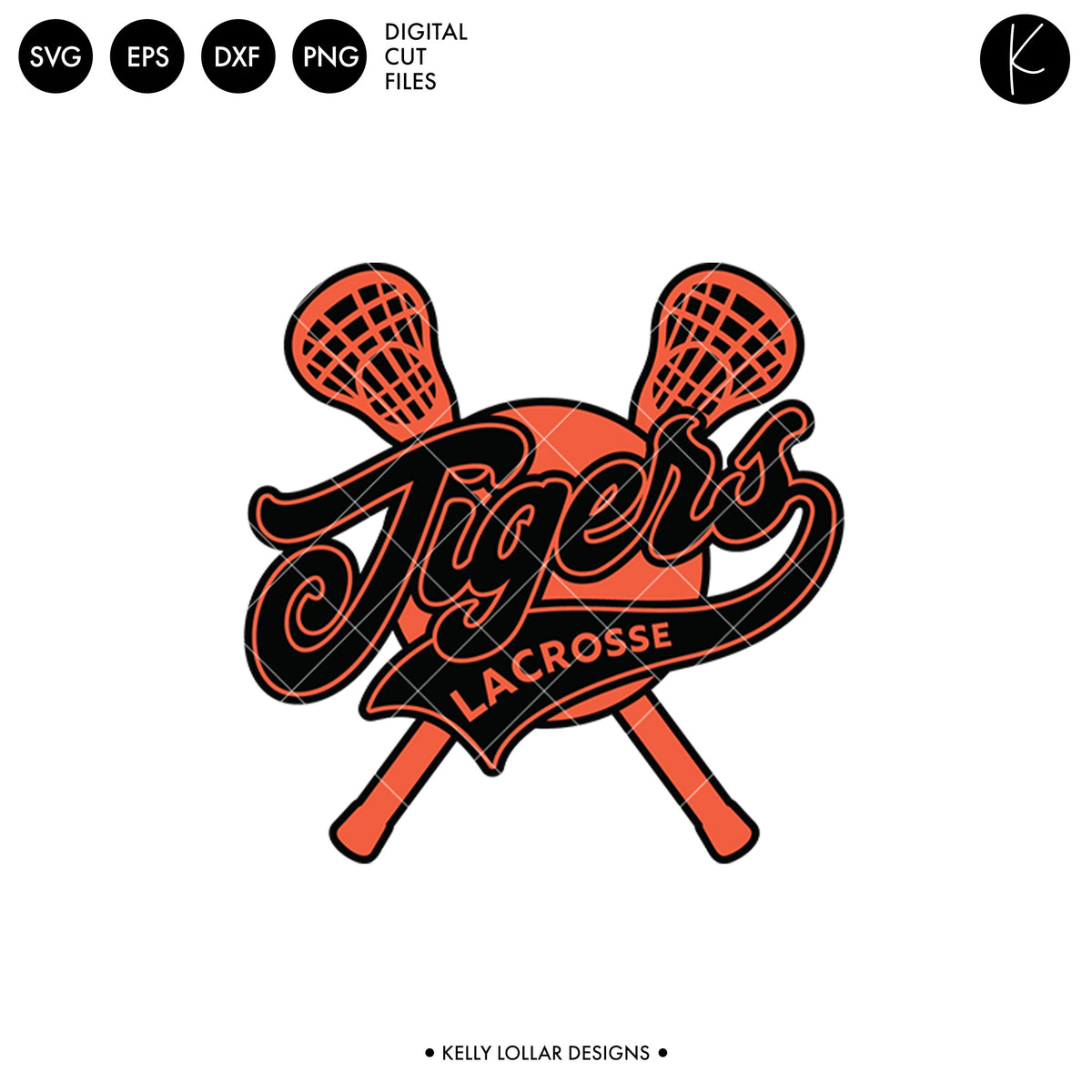 Tigers Lacrosse Bundle | SVG DXF EPS PNG Cut Files