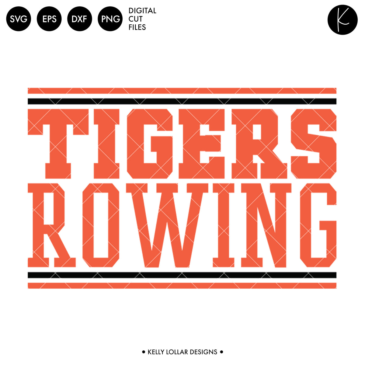 Tigers Rowing Crew Bundle | SVG DXF EPS PNG Cut Files