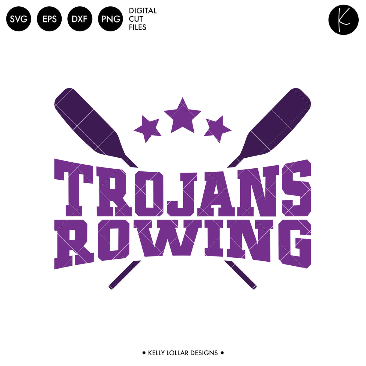 Trojans Rowing Crew Bundle | SVG DXF EPS PNG Cut Files