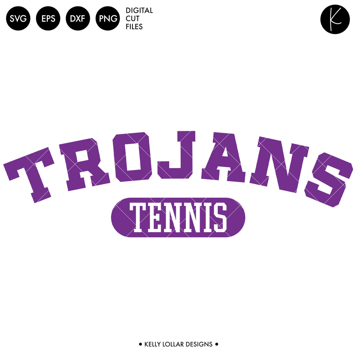 Trojans Tennis Bundle | SVG DXF EPS PNG Cut Files