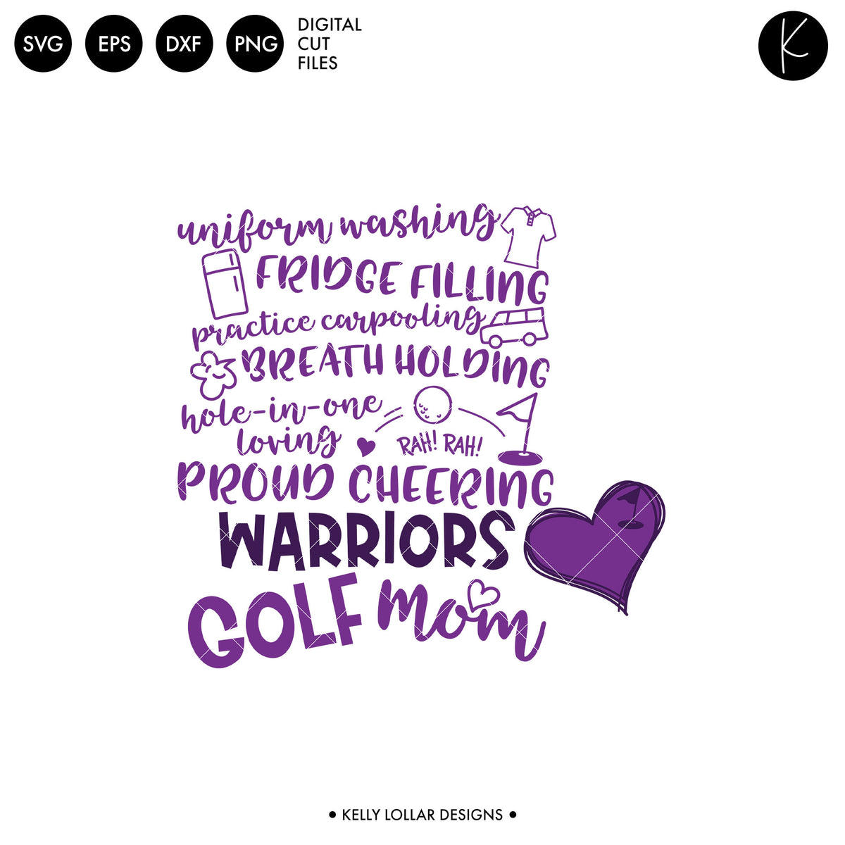 Warriors Golf Bundle | SVG DXF EPS PNG Cut Files