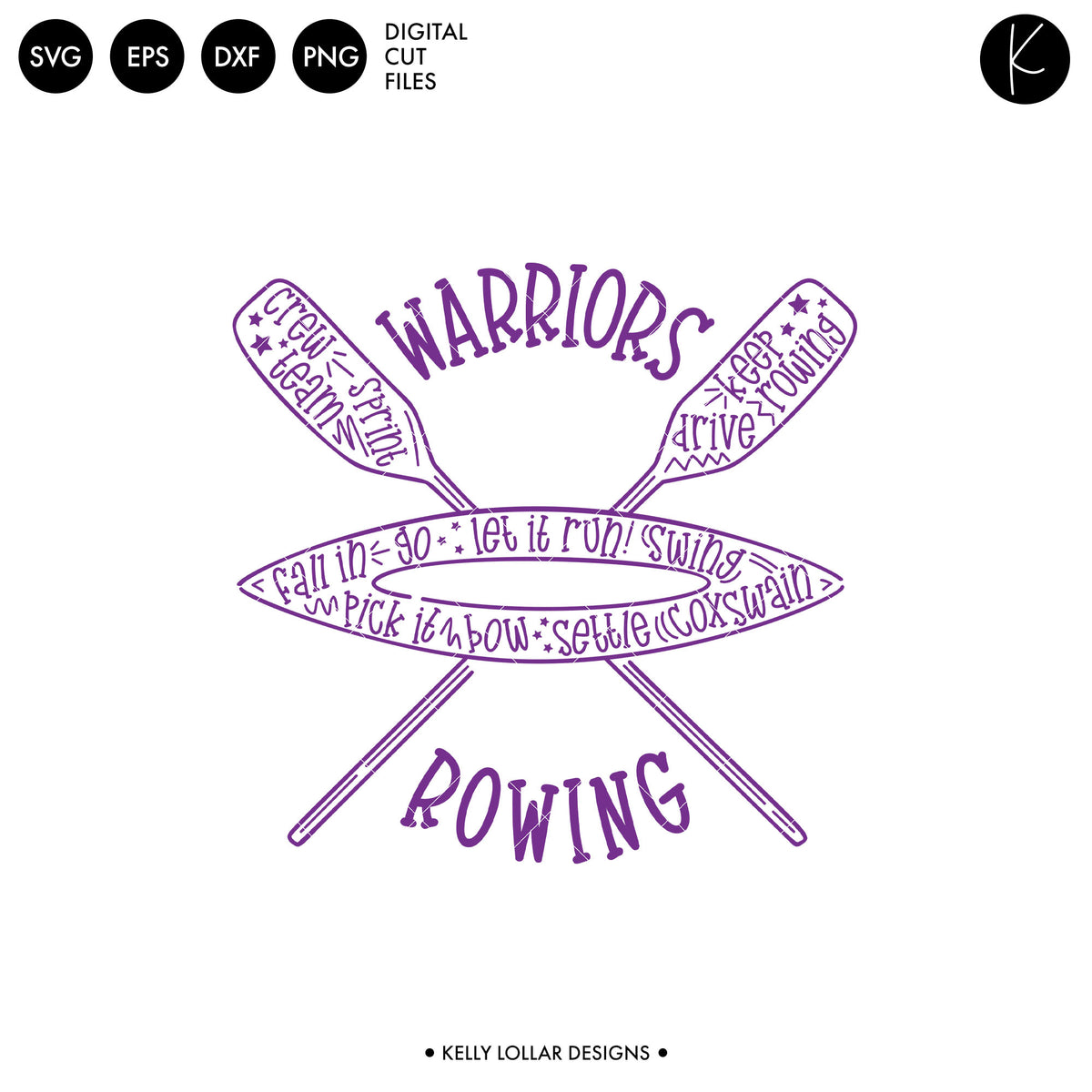 Warriors Rowing Crew Bundle | SVG DXF EPS PNG Cut Files