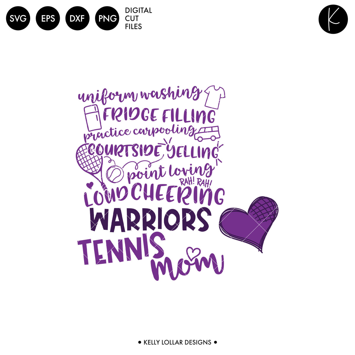 Warriors Tennis Bundle | SVG DXF EPS PNG Cut Files