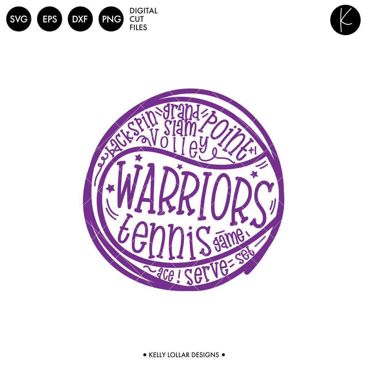 Warriors Tennis Bundle | SVG DXF EPS PNG Cut Files