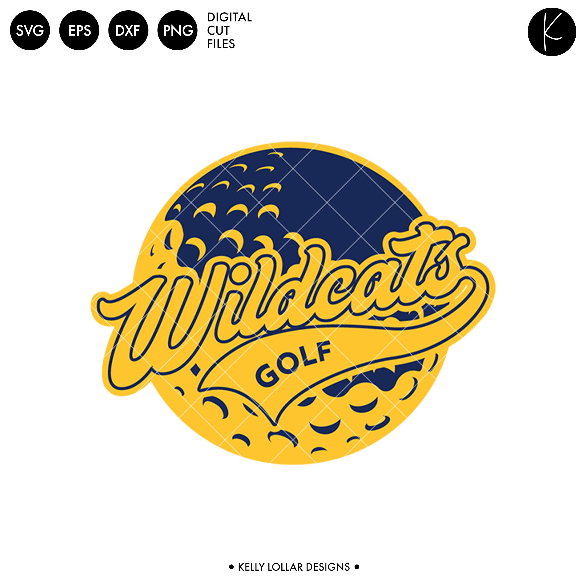 Wildcats Golf Bundle | SVG DXF EPS PNG Cut Files - Kelly Lollar Designs